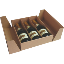 Pack 10 Caixa p/ 3 Garrafas de vinho 35x26x10 cm